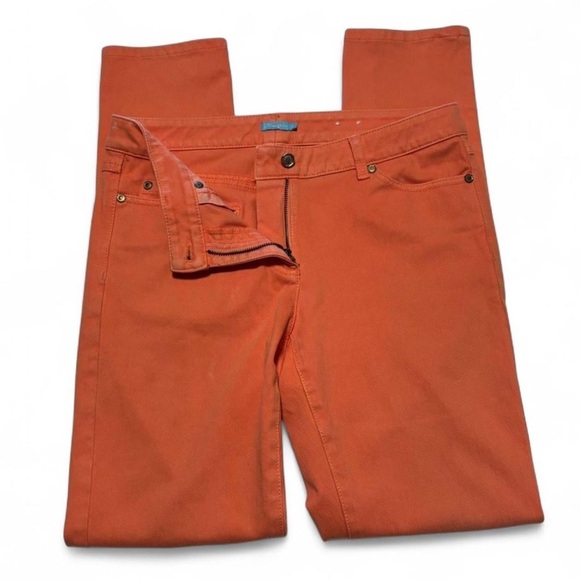 J.McLaughlin Women’s Lexi Jeans Size 6 Orange Slim Ankle Stretch Mid Rise Pants - Picture 3 of 4